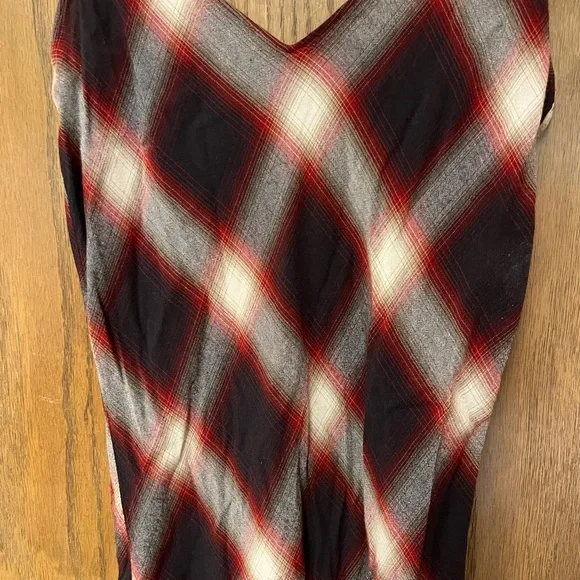 Vince Red and Black Checkered Maxi Dress - Picture 3 of 4